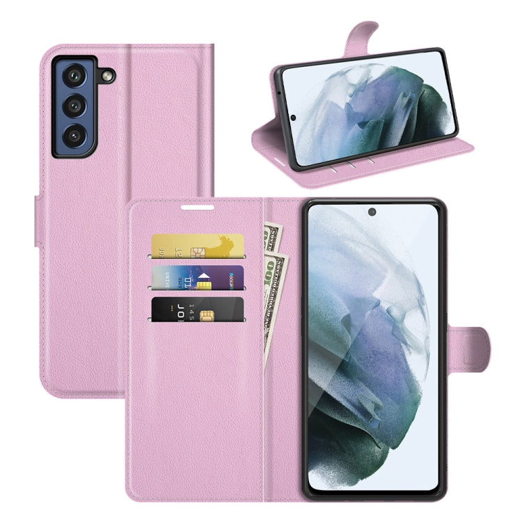 For Galaxy S21 FE Litchi Texture Horizontal Flip Protective Case with Holder & Card Slots & Wallet, For Galaxy S21 FE