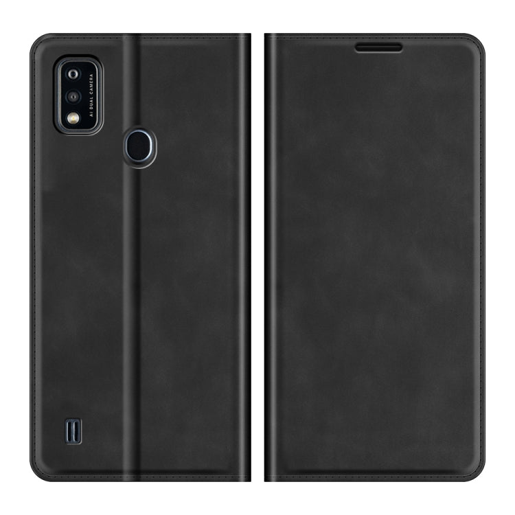 For ZTE Blade A51 Retro-skin Business Magnetic Suction Leather Case with Holder & Card Slots & Wallet, For ZTE Blade A51