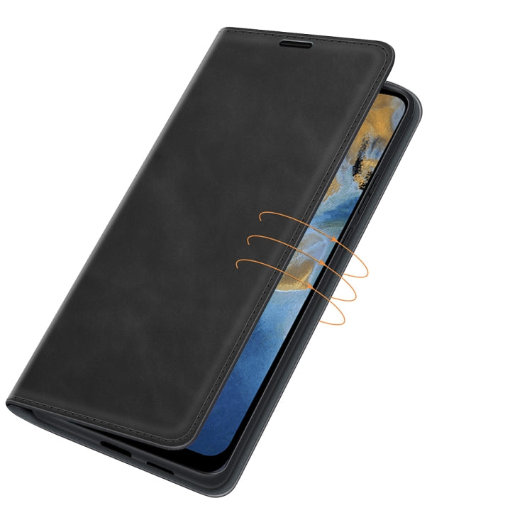 For ZTE Blade A51 Retro-skin Business Magnetic Suction Leather Case with Holder & Card Slots & Wallet, For ZTE Blade A51