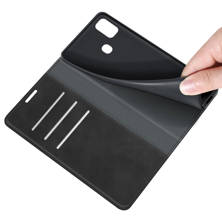 For ZTE Blade A51 Retro-skin Business Magnetic Suction Leather Case with Holder & Card Slots & Wallet, For ZTE Blade A51