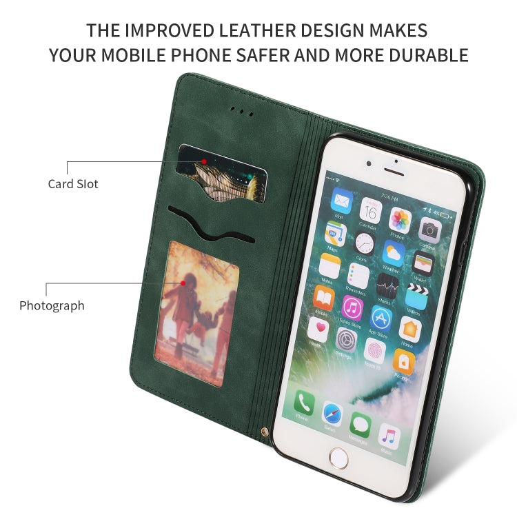 Retro Skin Feel Business Magnetic Horizontal Flip Leather Case for iPhone 8 Plus / 7 Plus, For iPhone 8 Plus