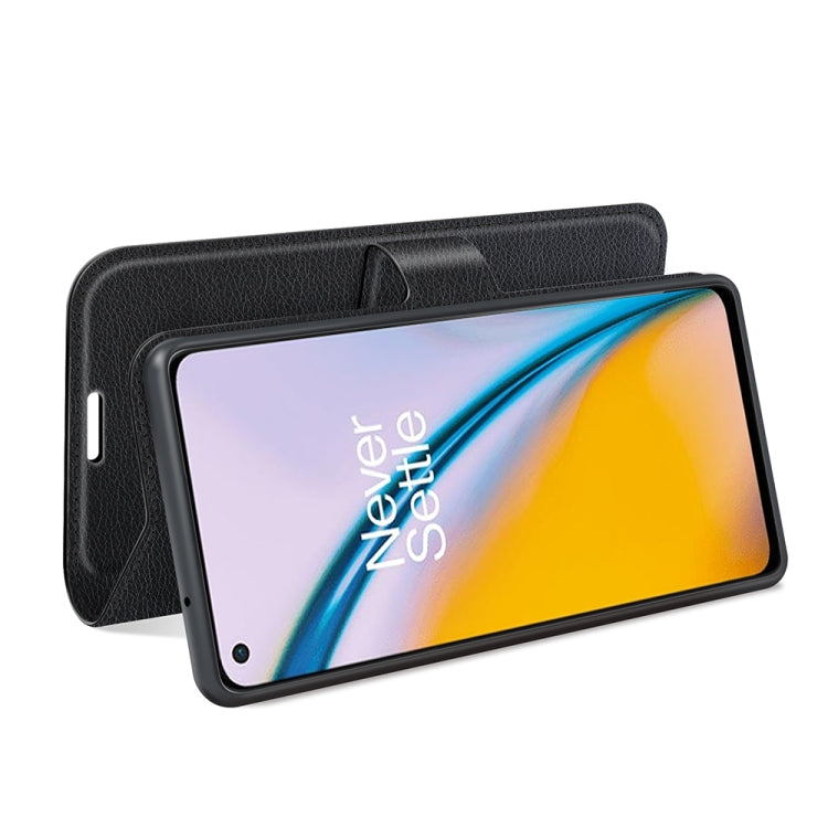 For OnePlus Nord 2 5G Litchi Texture Horizontal Flip Protective Case with Holder & Card Slots & Wallet
