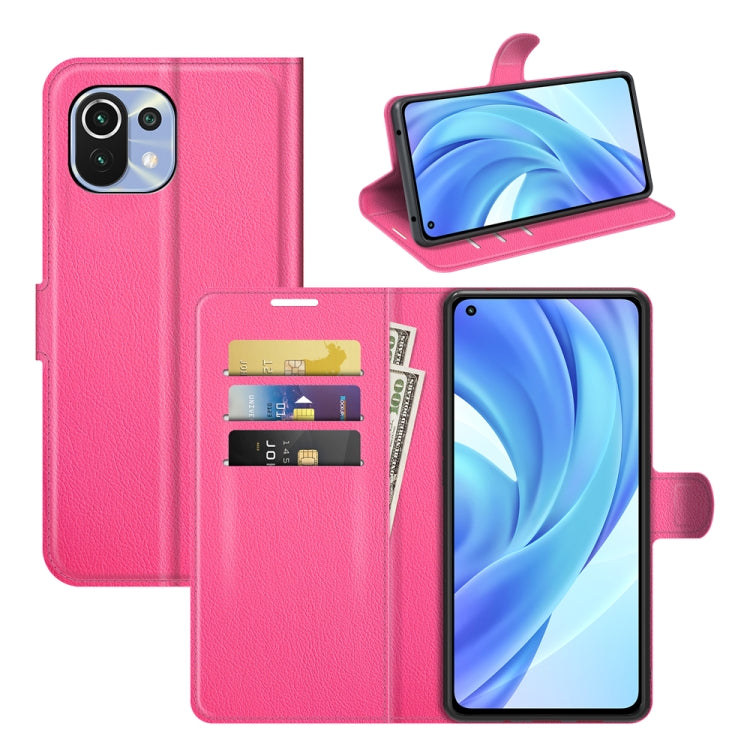 For Xiaomi Mi 11 Lite Litchi Texture Horizontal Flip Protective Case with Holder & Card Slots & Wallet, For Xiaomi Mi 11 Lite