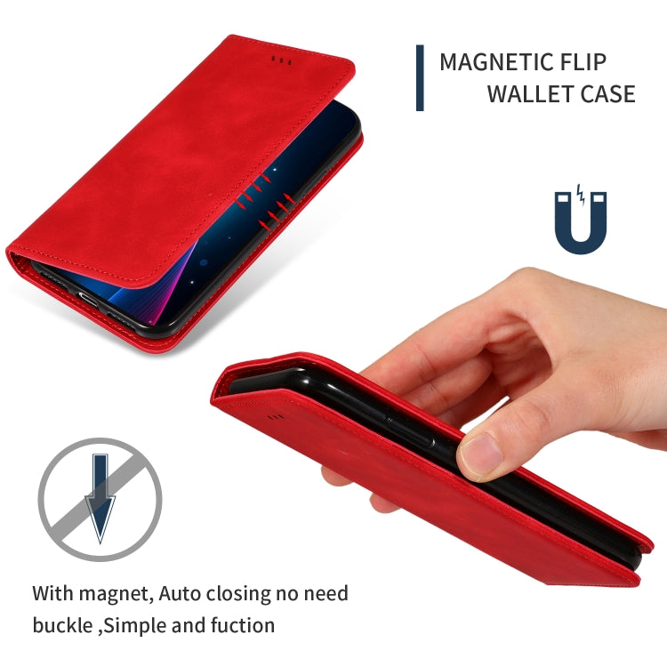 Retro Skin Feel Business Magnetic Horizontal Flip Leather Case for iPhone 6S & 6, Red, Dark Gray, Navy Blue, Army Green, Brown