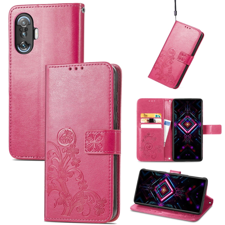 Four-leaf Clasp Embossed Buckle Mobile Phone Protection Leather Case with Lanyard & Card Slot & Wallet & Bracket Function, For Xiaomi Redmi K40 Gaming /Poco F3 GT, For OnePlus 9R, For Doogee X96 Pro, For  Doogee X96 Pro, For Wiko Jerry 4, For vivo V21e...