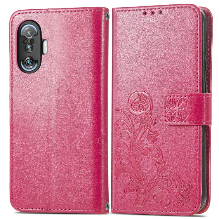 Four-leaf Clasp Embossed Buckle Mobile Phone Protection Leather Case with Lanyard & Card Slot & Wallet & Bracket Function, For Xiaomi Redmi K40 Gaming /Poco F3 GT, For OnePlus 9R, For Doogee X96 Pro, For  Doogee X96 Pro, For Wiko Jerry 4, For vivo V21e...