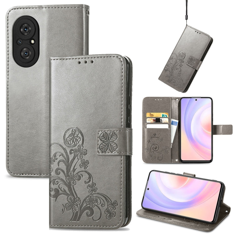 Four-leaf Clasp Embossed Buckle Mobile Phone Protection Leather Case with Lanyard & Card Slot & Wallet & Bracket Function, For Xiaomi Redmi K40 Gaming /Poco F3 GT, For OnePlus 9R, For Doogee X96 Pro, For  Doogee X96 Pro, For Wiko Jerry 4, For vivo V21e...