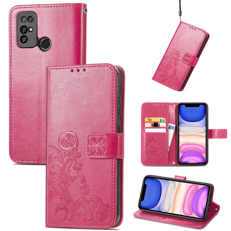 Four-leaf Clasp Embossed Buckle Mobile Phone Protection Leather Case with Lanyard & Card Slot & Wallet & Bracket Function, For Xiaomi Redmi K40 Gaming /Poco F3 GT, For OnePlus 9R, For Doogee X96 Pro, For  Doogee X96 Pro, For Wiko Jerry 4, For vivo V21e...