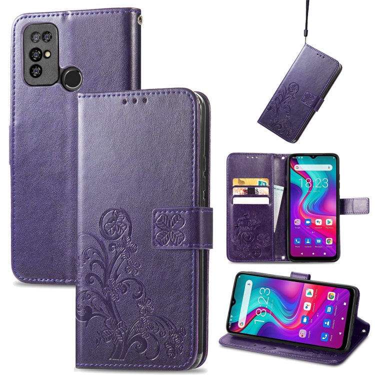 Four-leaf Clasp Embossed Buckle Mobile Phone Protection Leather Case with Lanyard & Card Slot & Wallet & Bracket Function, For Xiaomi Redmi K40 Gaming /Poco F3 GT, For OnePlus 9R, For Doogee X96 Pro, For  Doogee X96 Pro, For Wiko Jerry 4, For vivo V21e...