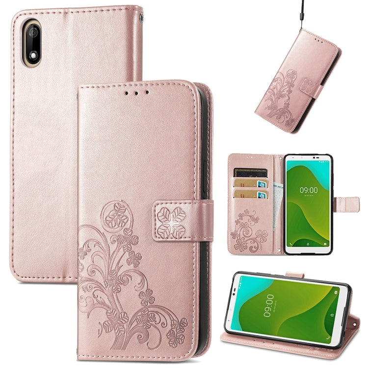 Four-leaf Clasp Embossed Buckle Mobile Phone Protection Leather Case with Lanyard & Card Slot & Wallet & Bracket Function, For Xiaomi Redmi K40 Gaming /Poco F3 GT, For OnePlus 9R, For Doogee X96 Pro, For  Doogee X96 Pro, For Wiko Jerry 4, For vivo V21e...