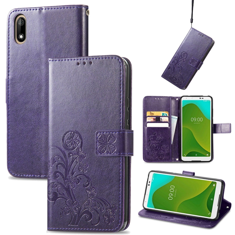 Four-leaf Clasp Embossed Buckle Mobile Phone Protection Leather Case with Lanyard & Card Slot & Wallet & Bracket Function, For Xiaomi Redmi K40 Gaming /Poco F3 GT, For OnePlus 9R, For Doogee X96 Pro, For  Doogee X96 Pro, For Wiko Jerry 4, For vivo V21e...