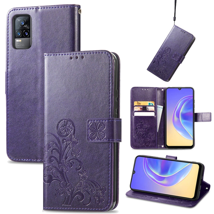 Four-leaf Clasp Embossed Buckle Mobile Phone Protection Leather Case with Lanyard & Card Slot & Wallet & Bracket Function, For Xiaomi Redmi K40 Gaming /Poco F3 GT, For OnePlus 9R, For Doogee X96 Pro, For  Doogee X96 Pro, For Wiko Jerry 4, For vivo V21e...