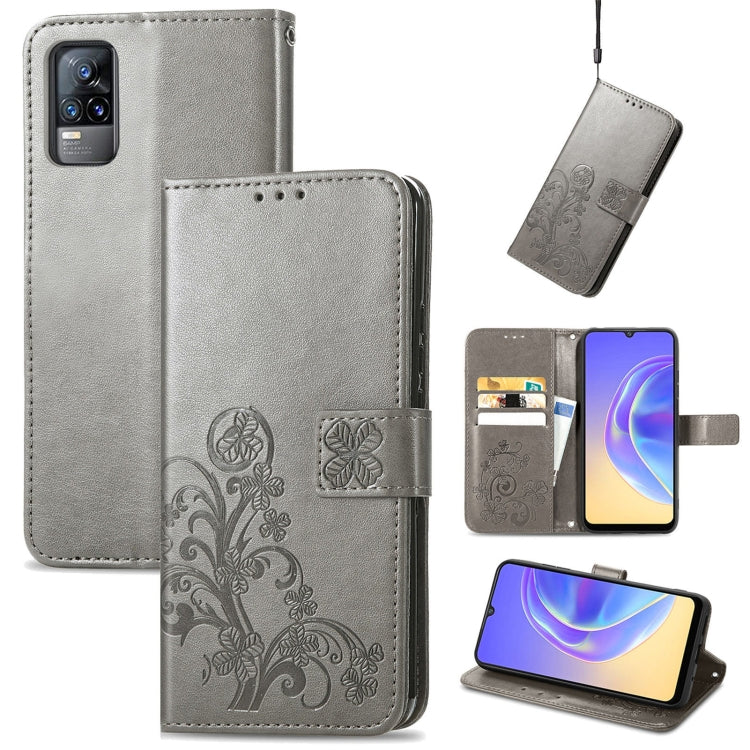 Four-leaf Clasp Embossed Buckle Mobile Phone Protection Leather Case with Lanyard & Card Slot & Wallet & Bracket Function, For Xiaomi Redmi K40 Gaming /Poco F3 GT, For OnePlus 9R, For Doogee X96 Pro, For  Doogee X96 Pro, For Wiko Jerry 4, For vivo V21e...