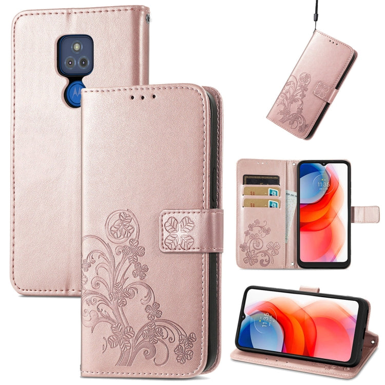 Four-leaf Clasp Embossed Buckle Mobile Phone Protection Leather Case with Lanyard & Card Slot & Wallet & Bracket Function, For Xiaomi Redmi K40 Gaming /Poco F3 GT, For OnePlus 9R, For Doogee X96 Pro, For  Doogee X96 Pro, For Wiko Jerry 4, For vivo V21e...