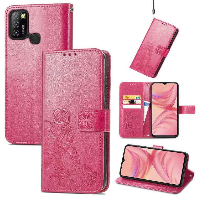 Four-leaf Clasp Embossed Buckle Mobile Phone Protection Leather Case with Lanyard & Card Slot & Wallet & Bracket Function, For Xiaomi Redmi K40 Gaming /Poco F3 GT, For OnePlus 9R, For Doogee X96 Pro, For  Doogee X96 Pro, For Wiko Jerry 4, For vivo V21e...