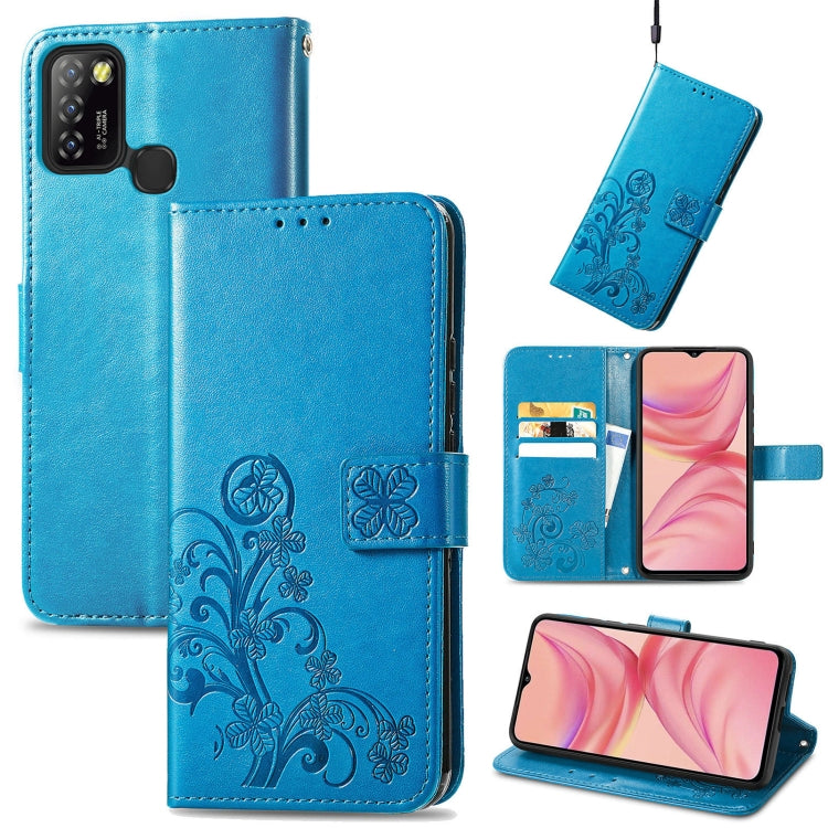 Four-leaf Clasp Embossed Buckle Mobile Phone Protection Leather Case with Lanyard & Card Slot & Wallet & Bracket Function, For Xiaomi Redmi K40 Gaming /Poco F3 GT, For OnePlus 9R, For Doogee X96 Pro, For  Doogee X96 Pro, For Wiko Jerry 4, For vivo V21e...