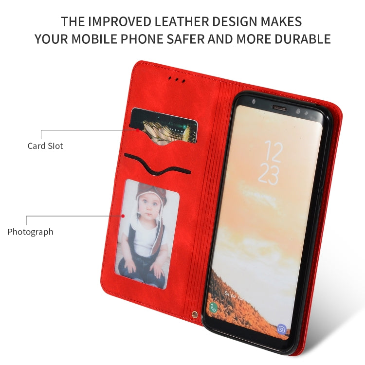 Retro Skin Feel Business Magnetic Horizontal Flip Leather Case for Samsung Galaxy S8, For Galaxy S8