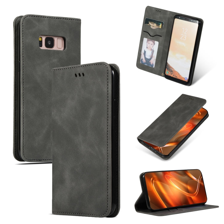 Retro Skin Feel Business Magnetic Horizontal Flip Leather Case for Samsung Galaxy S8, For Galaxy S8