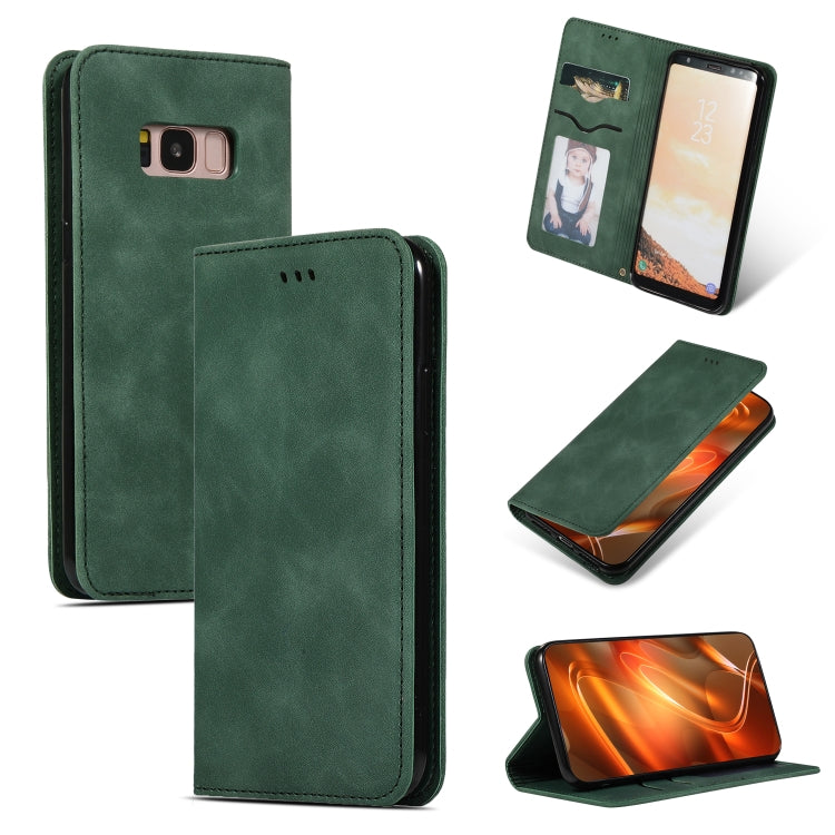 Retro Skin Feel Business Magnetic Horizontal Flip Leather Case for Samsung Galaxy S8, For Galaxy S8
