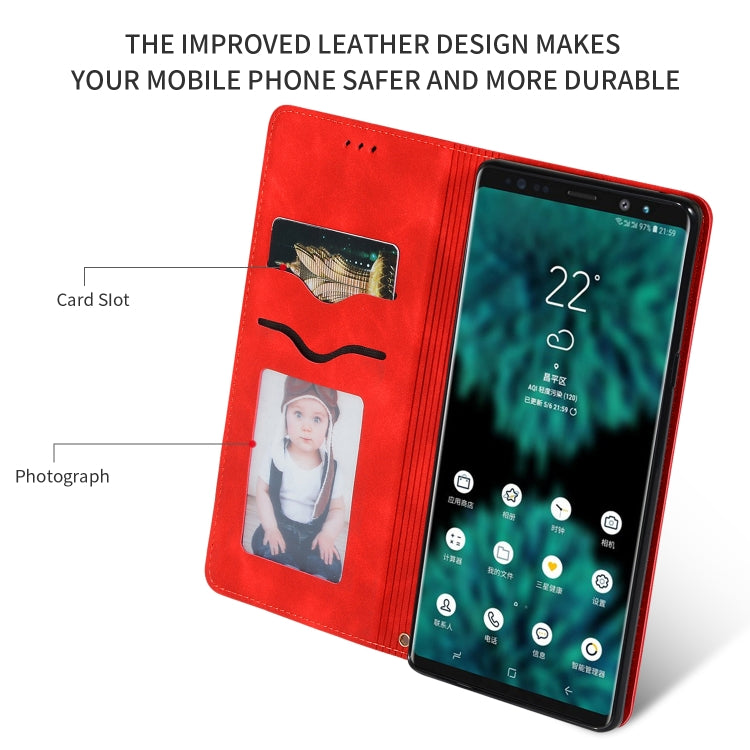 Retro Skin Feel Business Magnetic Horizontal Flip Leather Case for Samsung Galaxy NOTE 9三星, For Galaxy Note 9