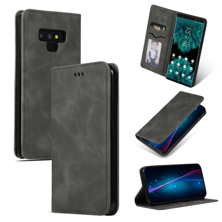 Retro Skin Feel Business Magnetic Horizontal Flip Leather Case for Samsung Galaxy NOTE 9三星, For Galaxy Note 9