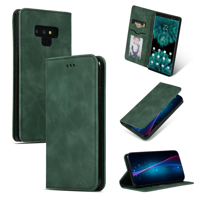 Retro Skin Feel Business Magnetic Horizontal Flip Leather Case for Samsung Galaxy NOTE 9三星, For Galaxy Note 9