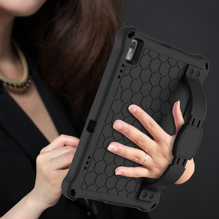 Honeycomb Design EVA + PC Material Four Corner Anti Falling Flat Protective Shell with Strap, For Lenovo Tab M10 TB-X505X/F, For Lenovo Smart Tab M10 TB-605F, For Lenovo Smart Tab M10 TB-606F, For Lenovo Tab P10 TB-X705F/L, For Lenovo Tab E10 TB-X104F ...