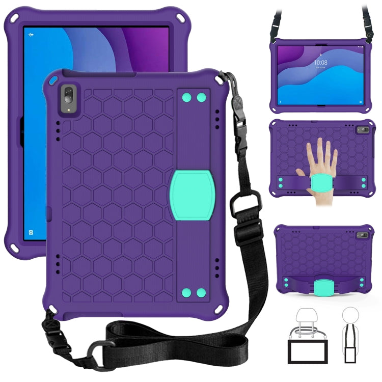 Honeycomb Design EVA + PC Material Four Corner Anti Falling Flat Protective Shell with Strap, For Lenovo Tab M10 TB-X505X/F, For Lenovo Smart Tab M10 TB-605F, For Lenovo Smart Tab M10 TB-606F, For Lenovo Tab P10 TB-X705F/L, For Lenovo Tab E10 TB-X104F ...