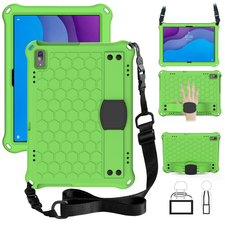Honeycomb Design EVA + PC Material Four Corner Anti Falling Flat Protective Shell with Strap, For Lenovo Tab M10 TB-X505X/F, For Lenovo Smart Tab M10 TB-605F, For Lenovo Smart Tab M10 TB-606F, For Lenovo Tab P10 TB-X705F/L, For Lenovo Tab E10 TB-X104F ...