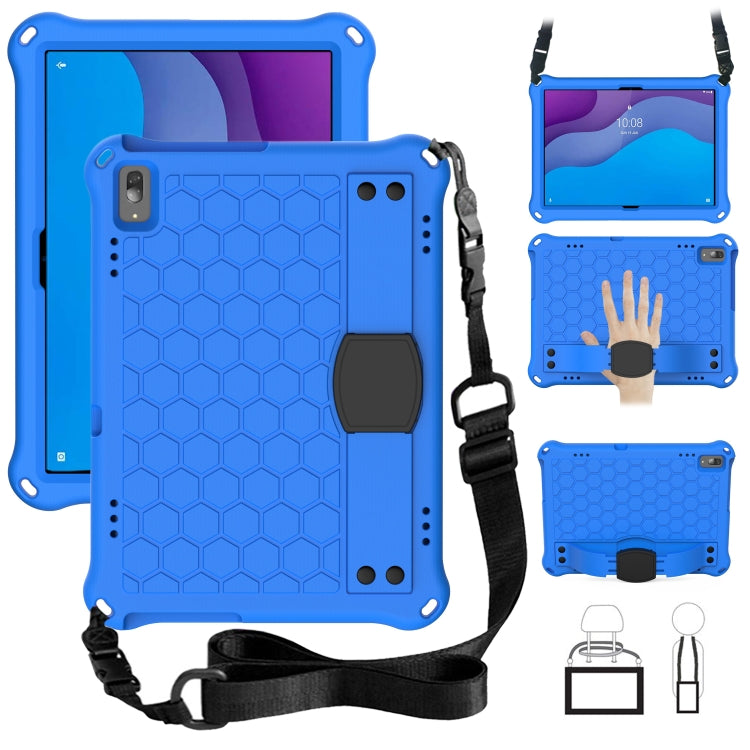 Honeycomb Design EVA + PC Material Four Corner Anti Falling Flat Protective Shell with Strap, For Lenovo Tab M10 TB-X505X/F, For Lenovo Smart Tab M10 TB-605F, For Lenovo Smart Tab M10 TB-606F, For Lenovo Tab P10 TB-X705F/L, For Lenovo Tab E10 TB-X104F ...