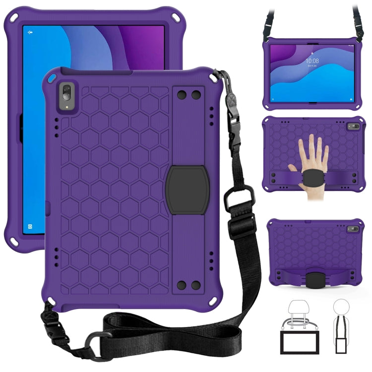 Honeycomb Design EVA + PC Material Four Corner Anti Falling Flat Protective Shell with Strap, For Lenovo Tab M10 TB-X505X/F, For Lenovo Smart Tab M10 TB-605F, For Lenovo Smart Tab M10 TB-606F, For Lenovo Tab P10 TB-X705F/L, For Lenovo Tab E10 TB-X104F ...