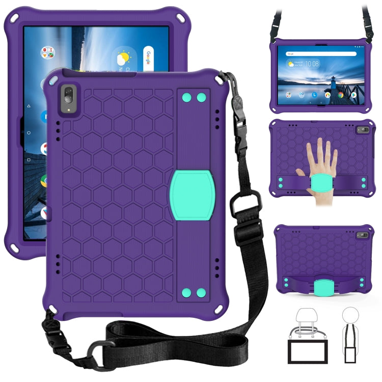 Honeycomb Design EVA + PC Material Four Corner Anti Falling Flat Protective Shell with Strap, For Lenovo Tab M10 TB-X505X/F, For Lenovo Smart Tab M10 TB-605F, For Lenovo Smart Tab M10 TB-606F, For Lenovo Tab P10 TB-X705F/L, For Lenovo Tab E10 TB-X104F ...