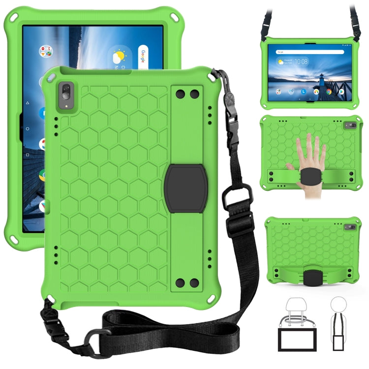 Honeycomb Design EVA + PC Material Four Corner Anti Falling Flat Protective Shell with Strap, For Lenovo Tab M10 TB-X505X/F, For Lenovo Smart Tab M10 TB-605F, For Lenovo Smart Tab M10 TB-606F, For Lenovo Tab P10 TB-X705F/L, For Lenovo Tab E10 TB-X104F ...