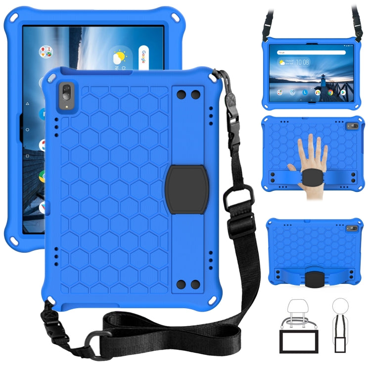Honeycomb Design EVA + PC Material Four Corner Anti Falling Flat Protective Shell with Strap, For Lenovo Tab M10 TB-X505X/F, For Lenovo Smart Tab M10 TB-605F, For Lenovo Smart Tab M10 TB-606F, For Lenovo Tab P10 TB-X705F/L, For Lenovo Tab E10 TB-X104F ...