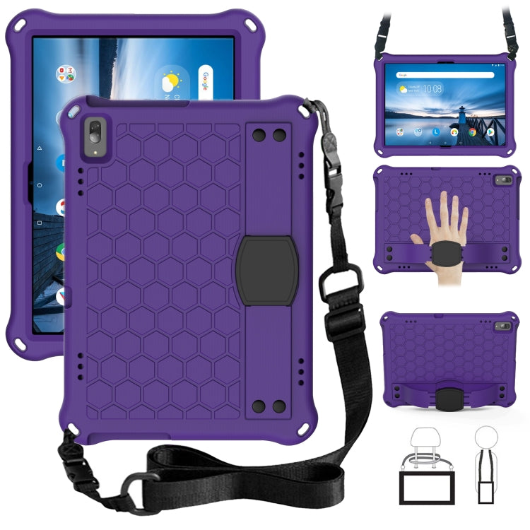 Honeycomb Design EVA + PC Material Four Corner Anti Falling Flat Protective Shell with Strap, For Lenovo Tab M10 TB-X505X/F, For Lenovo Smart Tab M10 TB-605F, For Lenovo Smart Tab M10 TB-606F, For Lenovo Tab P10 TB-X705F/L, For Lenovo Tab E10 TB-X104F ...