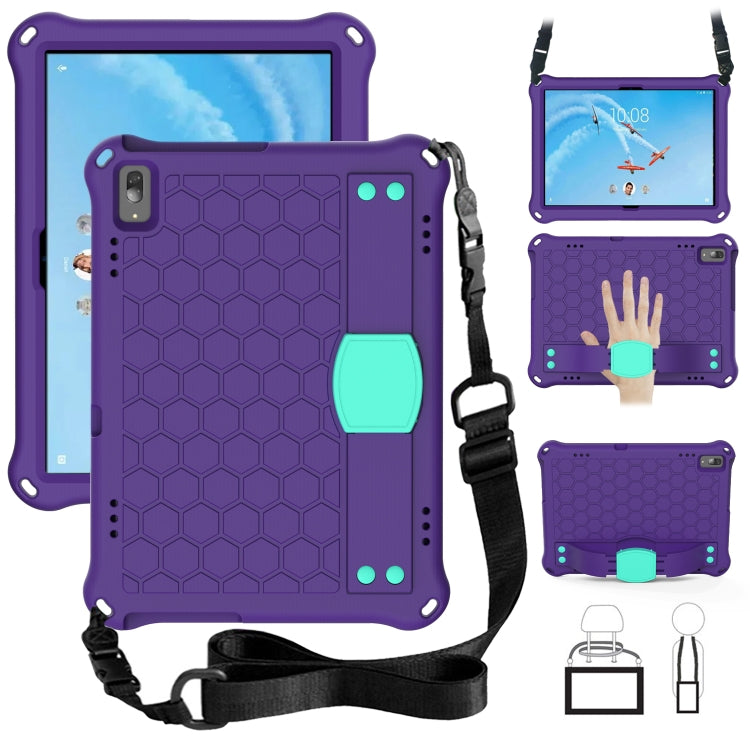 Honeycomb Design EVA + PC Material Four Corner Anti Falling Flat Protective Shell with Strap, For Lenovo Tab M10 TB-X505X/F, For Lenovo Smart Tab M10 TB-605F, For Lenovo Smart Tab M10 TB-606F, For Lenovo Tab P10 TB-X705F/L, For Lenovo Tab E10 TB-X104F ...