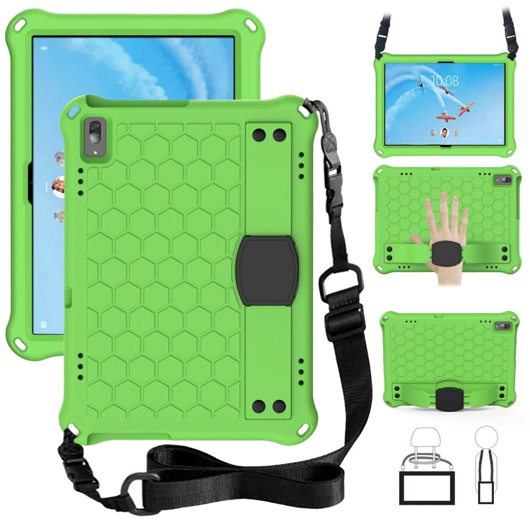 Honeycomb Design EVA + PC Material Four Corner Anti Falling Flat Protective Shell with Strap, For Lenovo Tab M10 TB-X505X/F, For Lenovo Smart Tab M10 TB-605F, For Lenovo Smart Tab M10 TB-606F, For Lenovo Tab P10 TB-X705F/L, For Lenovo Tab E10 TB-X104F ...