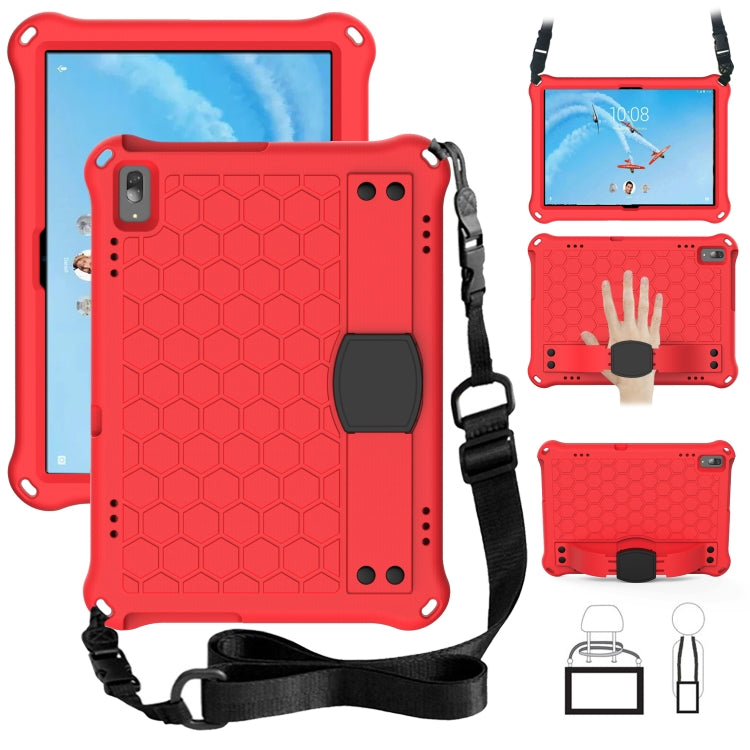Honeycomb Design EVA + PC Material Four Corner Anti Falling Flat Protective Shell with Strap, For Lenovo Tab M10 TB-X505X/F, For Lenovo Smart Tab M10 TB-605F, For Lenovo Smart Tab M10 TB-606F, For Lenovo Tab P10 TB-X705F/L, For Lenovo Tab E10 TB-X104F ...