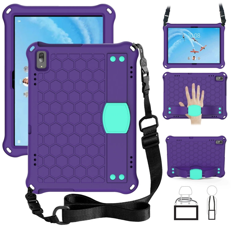 Honeycomb Design EVA + PC Material Four Corner Anti Falling Flat Protective Shell with Strap, For Lenovo Tab M10 TB-X505X/F, For Lenovo Smart Tab M10 TB-605F, For Lenovo Smart Tab M10 TB-606F, For Lenovo Tab P10 TB-X705F/L, For Lenovo Tab E10 TB-X104F ...