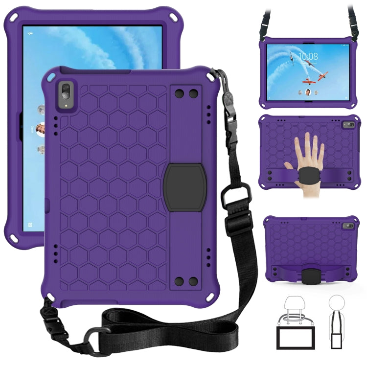 Honeycomb Design EVA + PC Material Four Corner Anti Falling Flat Protective Shell with Strap, For Lenovo Tab M10 TB-X505X/F, For Lenovo Smart Tab M10 TB-605F, For Lenovo Smart Tab M10 TB-606F, For Lenovo Tab P10 TB-X705F/L, For Lenovo Tab E10 TB-X104F ...