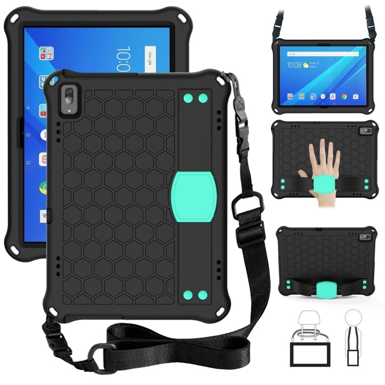 Honeycomb Design EVA + PC Material Four Corner Anti Falling Flat Protective Shell with Strap, For Lenovo Tab M10 TB-X505X/F, For Lenovo Smart Tab M10 TB-605F, For Lenovo Smart Tab M10 TB-606F, For Lenovo Tab P10 TB-X705F/L, For Lenovo Tab E10 TB-X104F ...