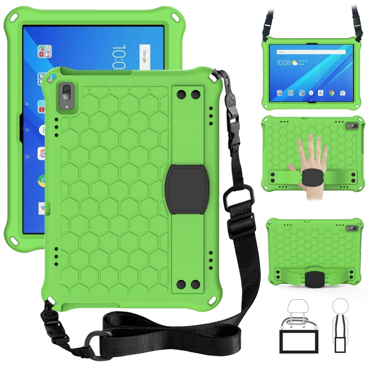 Honeycomb Design EVA + PC Material Four Corner Anti Falling Flat Protective Shell with Strap, For Lenovo Tab M10 TB-X505X/F, For Lenovo Smart Tab M10 TB-605F, For Lenovo Smart Tab M10 TB-606F, For Lenovo Tab P10 TB-X705F/L, For Lenovo Tab E10 TB-X104F ...