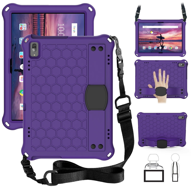 Honeycomb Design EVA + PC Material Four Corner Anti Falling Flat Protective Shell with Strap, For Lenovo Tab 4 10 TB-X304F/N