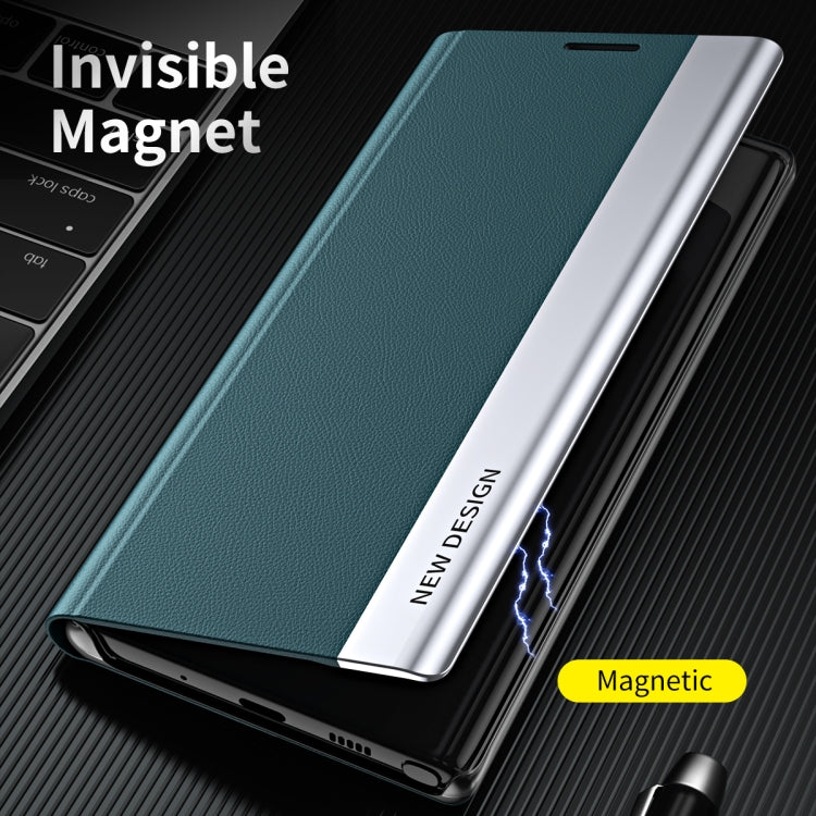 Side Electroplated Magnetic Ultra-Thin Horizontal Flip Leather Case with Holder, For Samsung Galaxy S20, For Samsung Galaxy S20 Plus, For Samsung Galaxy S20 Ultra, For Samsung Galaxy S10, For Samsung Galaxy S10 Plus, For Samsung Galaxy S8