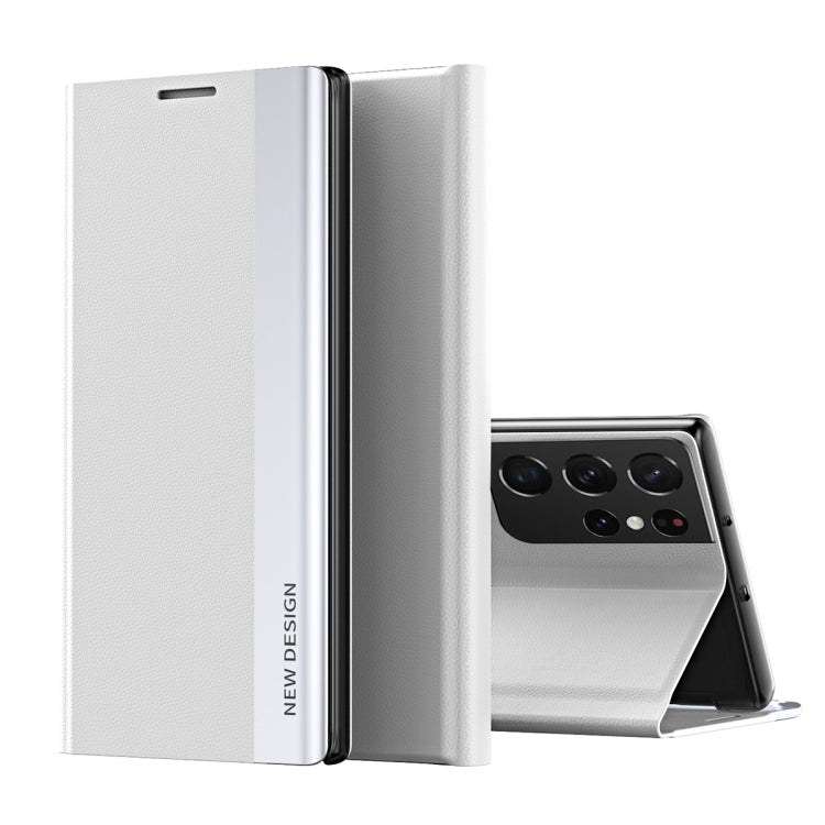 Side Electroplated Magnetic Ultra-Thin Horizontal Flip Leather Case with Holder, For Samsung Galaxy S20, For Samsung Galaxy S20 Plus, For Samsung Galaxy S20 Ultra, For Samsung Galaxy S10, For Samsung Galaxy S10 Plus, For Samsung Galaxy S8