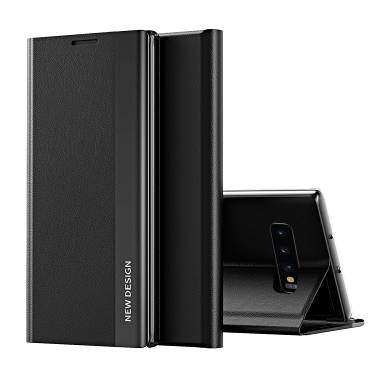 Side Electroplated Magnetic Ultra-Thin Horizontal Flip Leather Case with Holder, For Samsung Galaxy S20, For Samsung Galaxy S20 Plus, For Samsung Galaxy S20 Ultra, For Samsung Galaxy S10, For Samsung Galaxy S10 Plus, For Samsung Galaxy S8