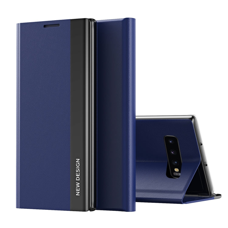 Side Electroplated Magnetic Ultra-Thin Horizontal Flip Leather Case with Holder, For Samsung Galaxy S20, For Samsung Galaxy S20 Plus, For Samsung Galaxy S20 Ultra, For Samsung Galaxy S10, For Samsung Galaxy S10 Plus, For Samsung Galaxy S8