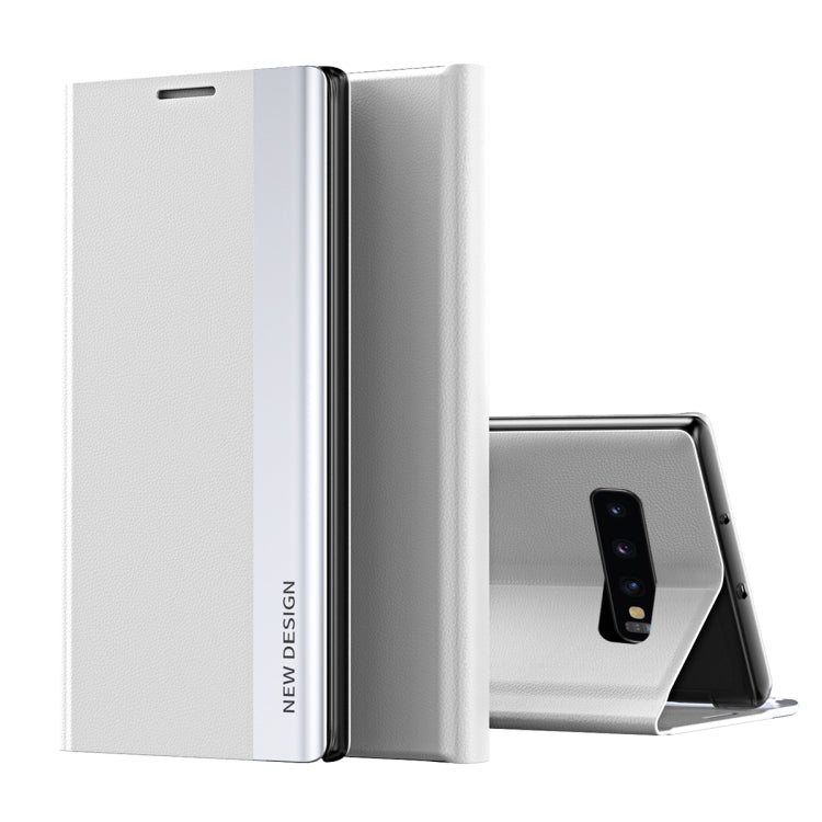 Side Electroplated Magnetic Ultra-Thin Horizontal Flip Leather Case with Holder, For Samsung Galaxy S20, For Samsung Galaxy S20 Plus, For Samsung Galaxy S20 Ultra, For Samsung Galaxy S10, For Samsung Galaxy S10 Plus, For Samsung Galaxy S8