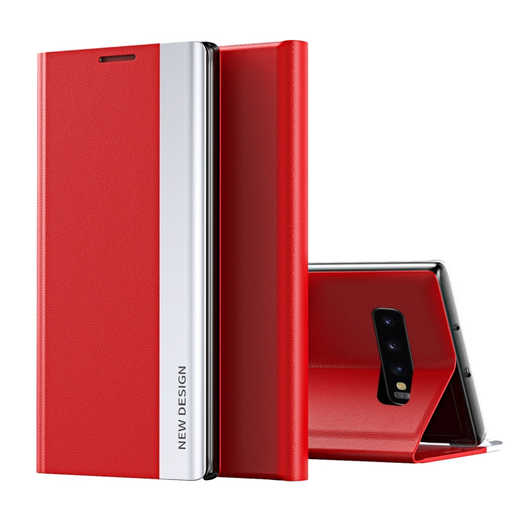 Side Electroplated Magnetic Ultra-Thin Horizontal Flip Leather Case with Holder, For Samsung Galaxy S20, For Samsung Galaxy S20 Plus, For Samsung Galaxy S20 Ultra, For Samsung Galaxy S10, For Samsung Galaxy S10 Plus, For Samsung Galaxy S8