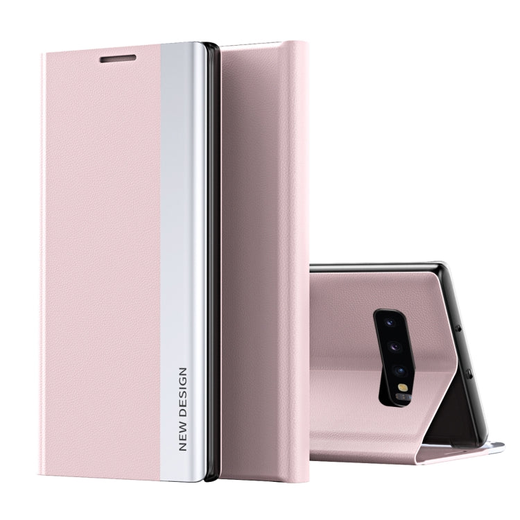 Side Electroplated Magnetic Ultra-Thin Horizontal Flip Leather Case with Holder, For Samsung Galaxy S20, For Samsung Galaxy S20 Plus, For Samsung Galaxy S20 Ultra, For Samsung Galaxy S10, For Samsung Galaxy S10 Plus, For Samsung Galaxy S8